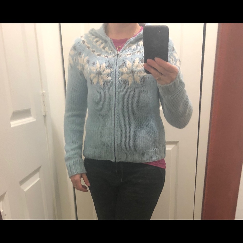 Zip cardigan sweater